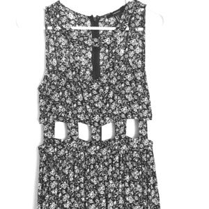 Floral cut out dress