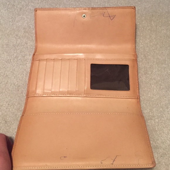 Tan/beige Classic Signature Coach wallet - Picture 3 of 4
