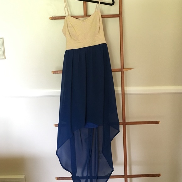 Blue high low dress