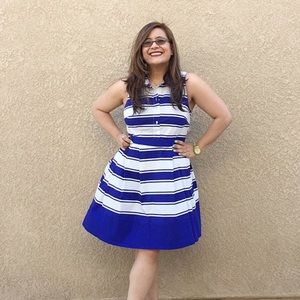 MILLY for Kohls striped fit and flare dress