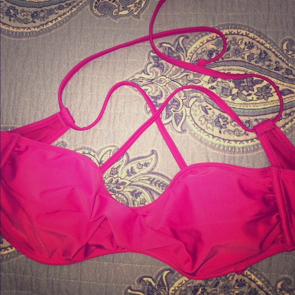 Hot pink bikini top