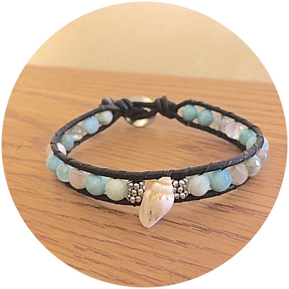 SALE!  Leather Wrap "Beaches"