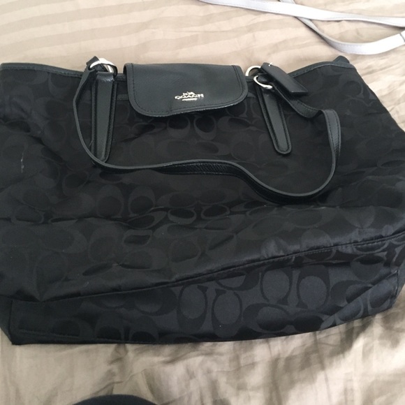 Black coach tote - Picture 1 of 4
