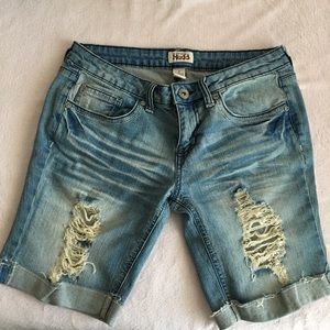 Mudd Destructed Bermuda Shorts