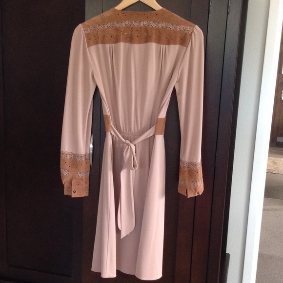 BCBG Maxazria blush suede and lace dress - Picture 3 of 4