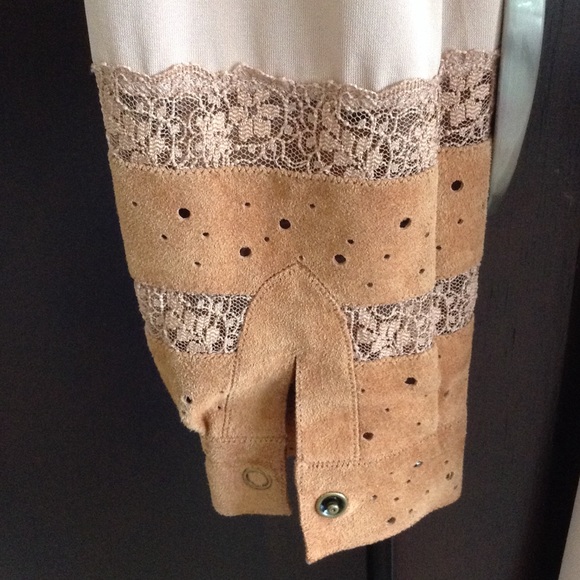 BCBG Maxazria blush suede and lace dress - Picture 4 of 4