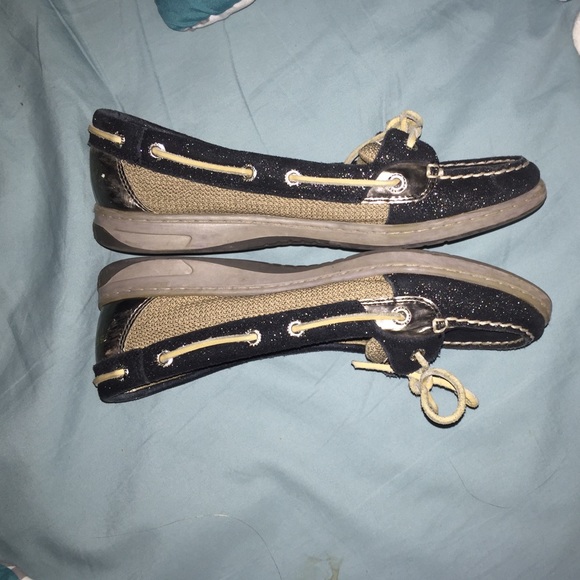 Black Sparkly Sperrys - Picture 2 of 4