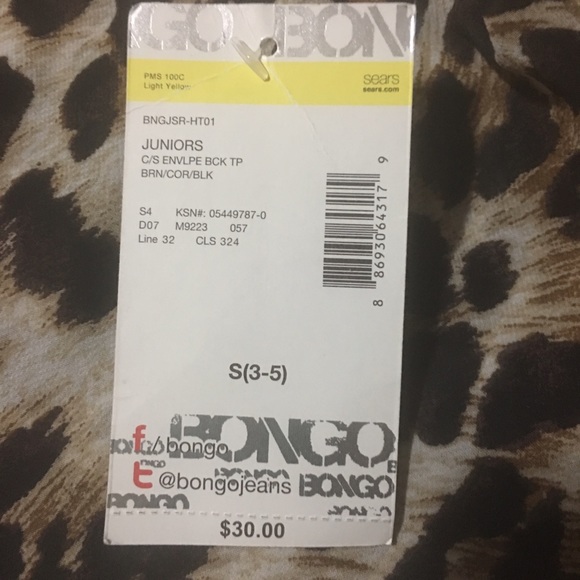 NWT Bongo open back with bow shirt - Picture 2 of 4