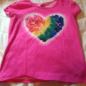 Girls pink pajama shirt size 10/12