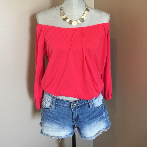 Old Navy Tops - Beautiful red off shoulder shirt