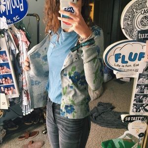Floral Aeropostale Button Up Sweater