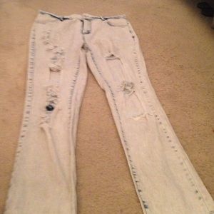 Tye dye ripped pants