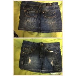 short jean skirt