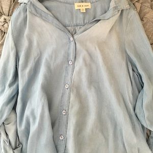 Anthropologie cloth + stone chambray top