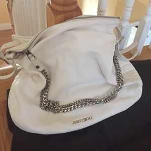 Jimmy Choo White Chain Purse