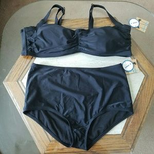 Black high waisted bikini