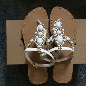 Mystique White Sandals w/ Swarovski crystals!!