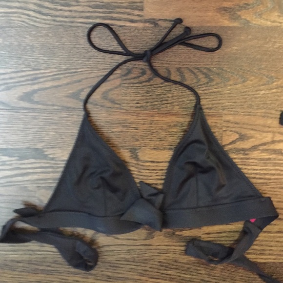 Black bow bikini top. Victoria's Secret