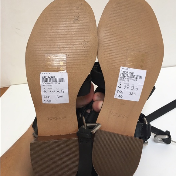 Topshop "valley" strappy sandals size 8.5 - Picture 3 of 4