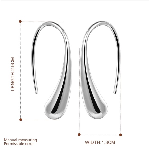 Stunning Little Silver Water Drop Earrings - Picture 4 of 8