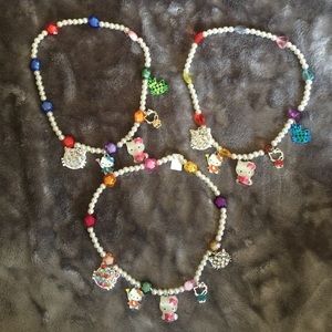 Kids necklaces with hello kitty charms