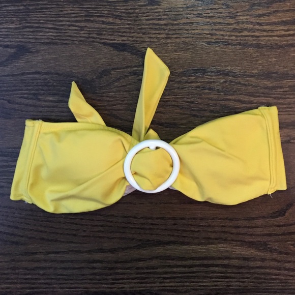 Victoria's Secret yellow strapless bikini top