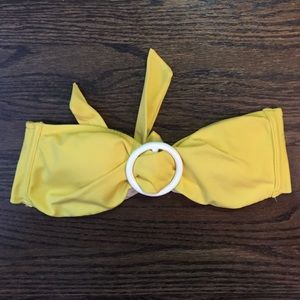 Victoria's Secret yellow strapless bikini top
