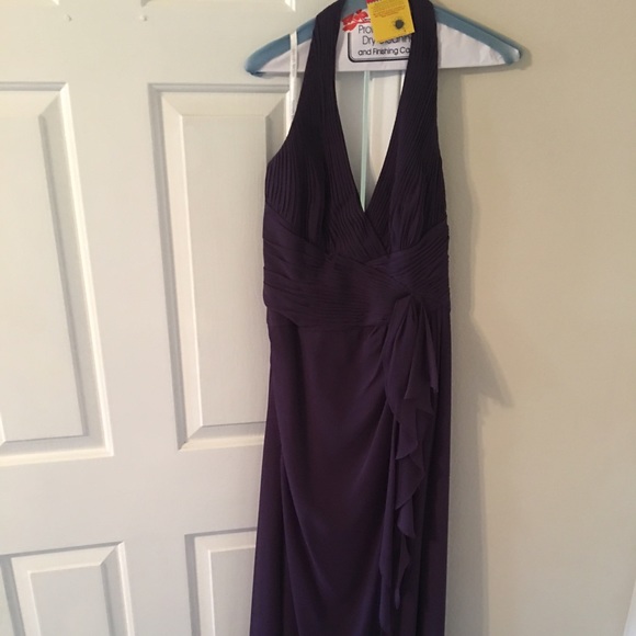 Eggplant Full length Halter Gown!