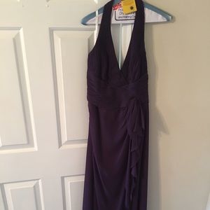 Eggplant Full length Halter Gown!