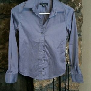 Long sleeve grey/purple Banana Republic shirt