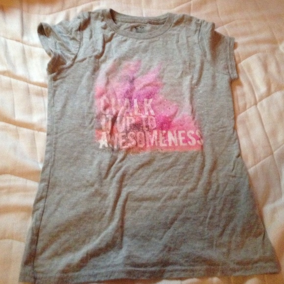 Girls gray tee shirt size 10/12 - Picture 1 of 3