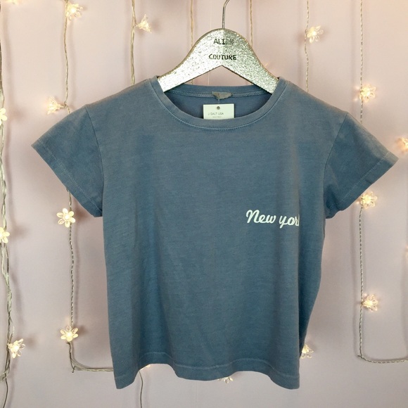 Brandy Melville Tops - 💀SOLD💀Brandy New York Ali Cropped Tee