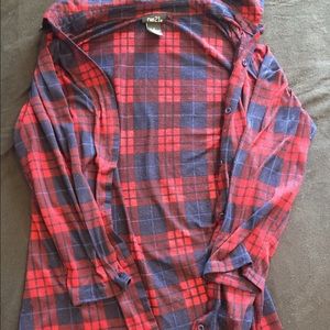 3/4 Sleeve Flannel Shirt