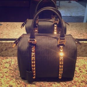 Fendi Forever Studded Boston Bag
