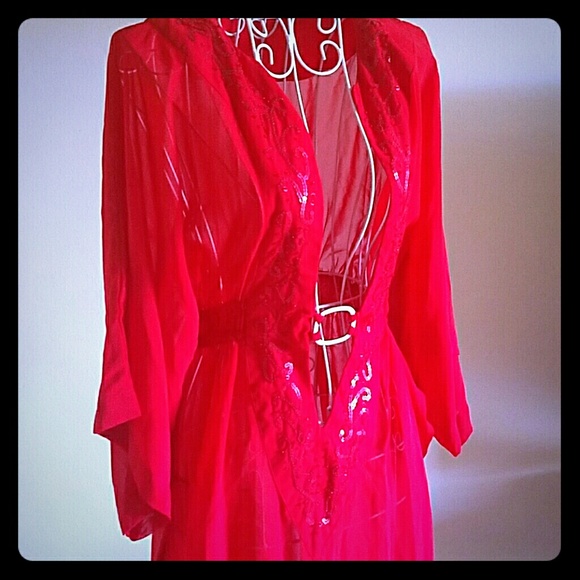 Beautiful Dark Coral Swim Suit Cover Up