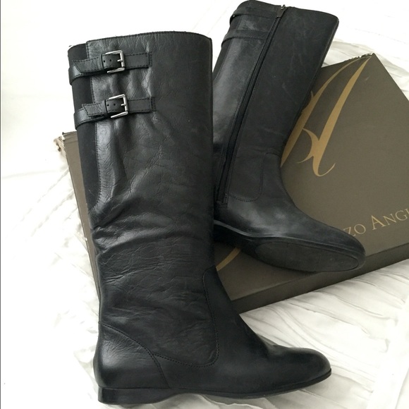 Enzo Angioalini black leather riding boots - Picture 2 of 4