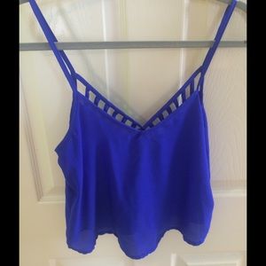 WORN ONCE summery cobalt blue tank XS!