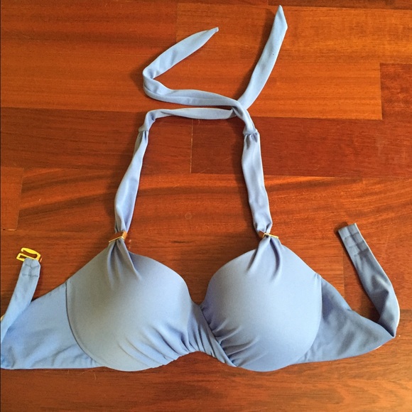 NWOT Blue VS bikini top 36A