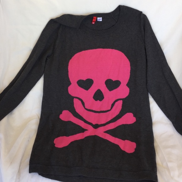 Pink skull sweater
