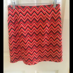 cute blue and orange chevron pencil skirt $15 OBO!