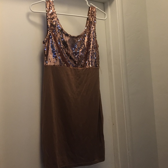 Brown sequin dress