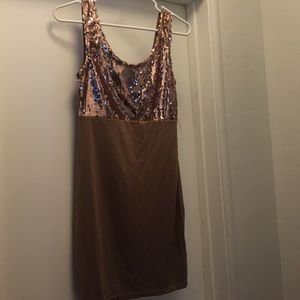 Brown sequin dress
