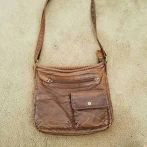Brown cross body bag