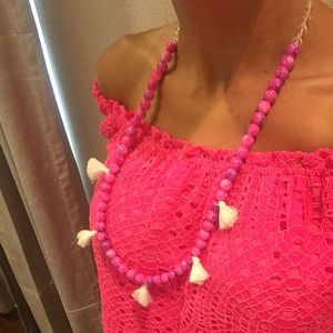 Pink Tassel Necklace