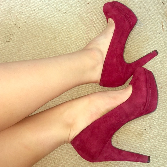 Burgundy Suede Pumps from Nine West