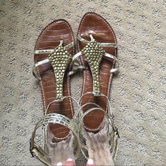 Sam Edelman gold sandals