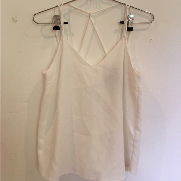 White asos strappy back going out top