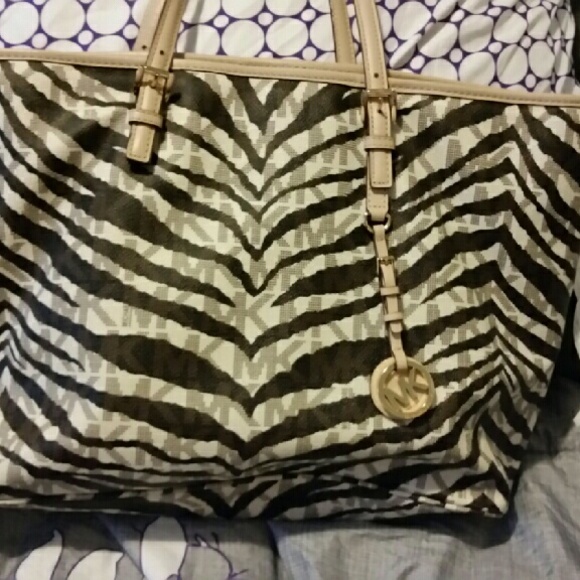 Authentic MK tiger stripe bag