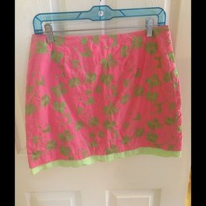 Lilly Pulitzer pink & green scallop skirt $24 OBO!