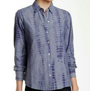 FOXCROFT Long Sleeve Chambray Shirt